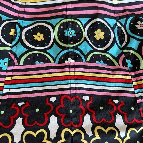 Harold's Size 4 Multi-Color Floral Print Side Zipper Pleated Midi Skirt Boho EUC - Picture 8 of 10